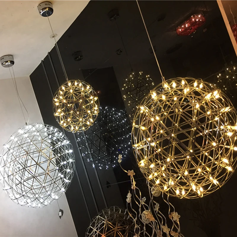 

Modern Gypsophila Sparkball Led Pendant Lights Living Room Mall Restaurant Bar Cafe Indoor Lighting Decor Hanging Light Fixture