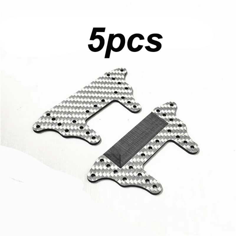 

5PCS 1.5mm Thickness Silver Carbon Fiber Front Brake Reinforcing Plate for RC Tamiya Mini 4WD Racing Car Model 95125 Spare Parts