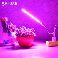 10W Led Grow Light USB Portable LED Plant Grow Light DC5V Full Spectrum Phyto Lamp 21 leds Rotation Flexible Light Indoor