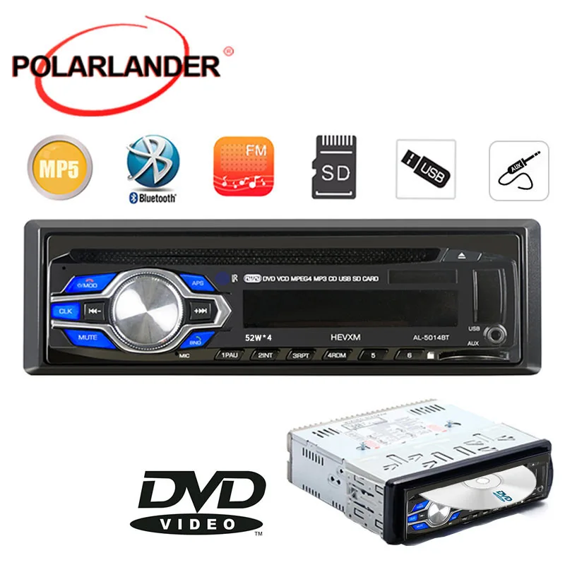 

DVD VCD CD Player New 1 Din Car Radio Bluetooth 12V Audio DVD MP3 Player Autoradio Stereo SD/USB/AUX -in In-dash Hand Free