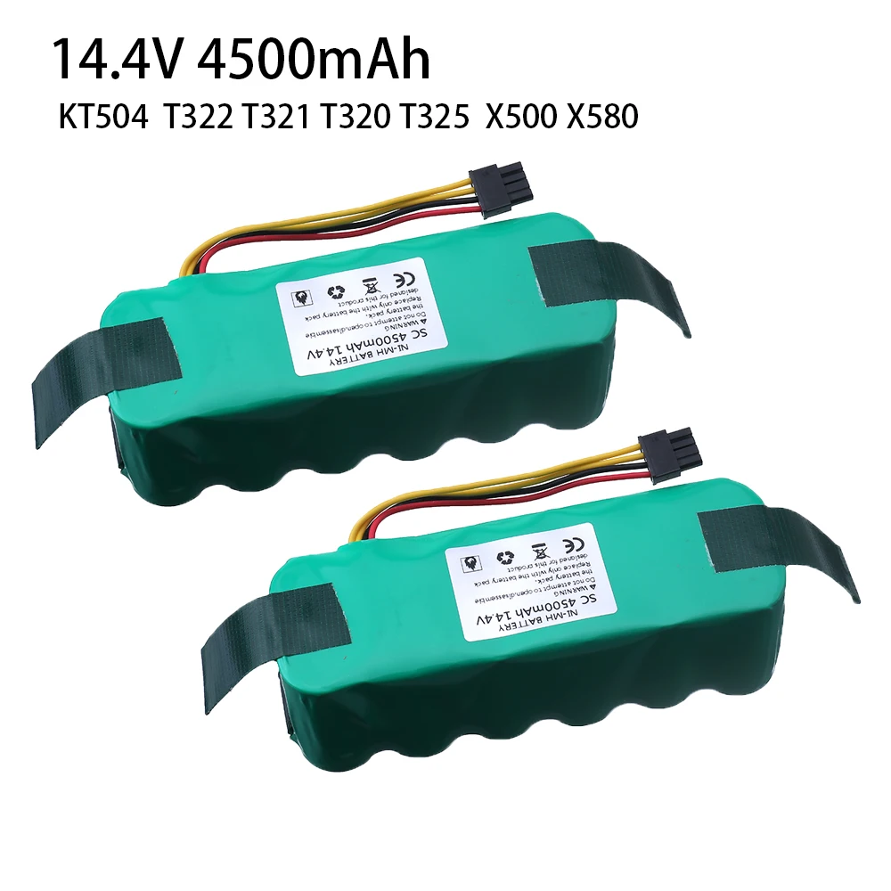 2PCS 14.4V 4500mAh Sweeping Robot NiMH Battery for Kitfort KT504 Haier T322 T321 T320 T325/Panda X500 X580/Ecovacs Mirror CR120