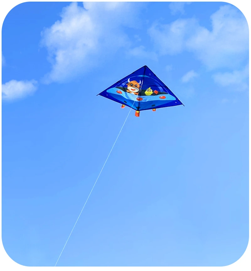 free shipping spacecraft kite flying toys for kids line outdoor sports game Cartoons kites weifang kite factory nylon kites koi