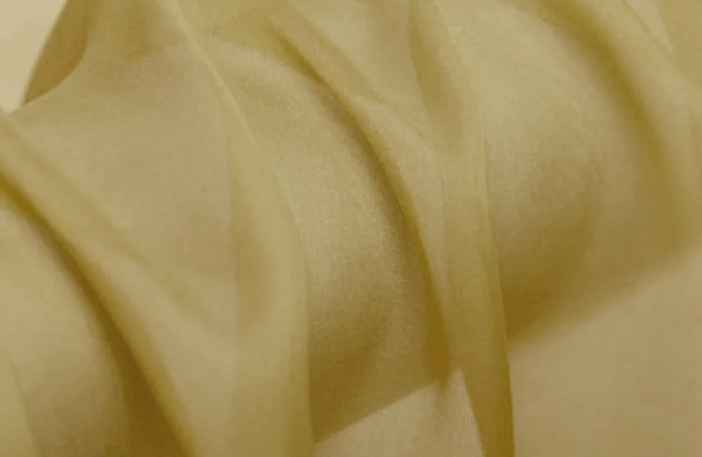 Luxury Thin Tulle Fabric 100% Natural Silk Chiffon 6 momme Width 140cm Sewing Cloth Sale Per Mater For Scarf/Shirts/Dresses