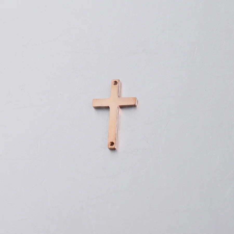 Fnixtar Kleine Cross Charm Spiegel Gepolijst Rvs Christus Cross Bedels Diy Jewerly Craft 11*18Mm 20 stuk/partij