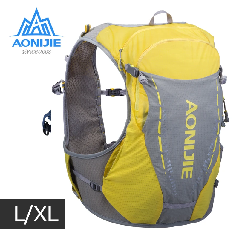 LXL Size AONIJIE C9103S Ultra Vest 10L Hydration Backpack Pack Bag Free Water Bladder Flask Trail Running Marathon Race Hiking