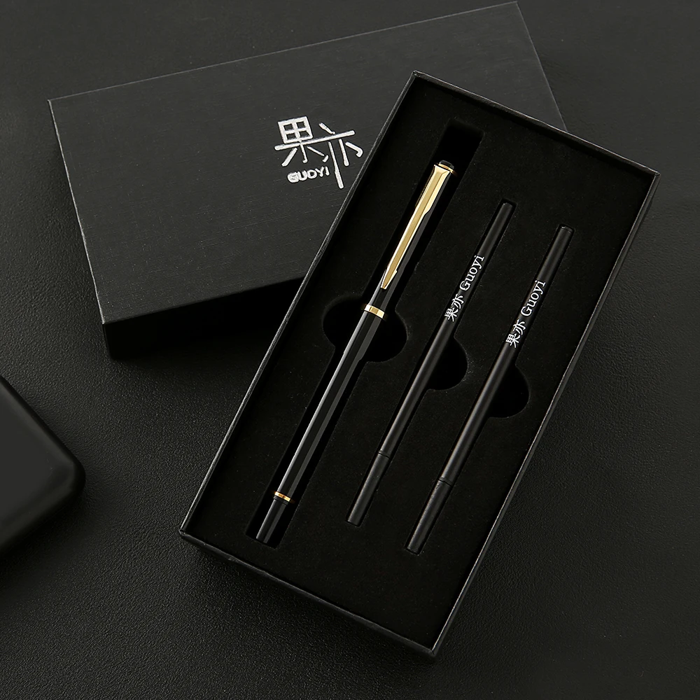 Guoyi A111 Luxe Staal Shell Gel Pen Metalen High-End Business Kantoor Geschenken En Corporate Logo Maatwerk Handtekening Pen