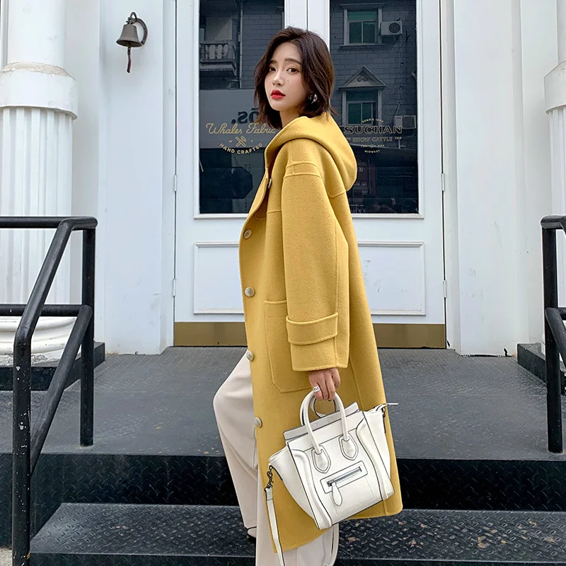 Wool 100% Coat Female Jacket Autumn Winter Jacket Women Double Side Woolen Coats and Jackets Women Korean Outwear MY4092 en s s