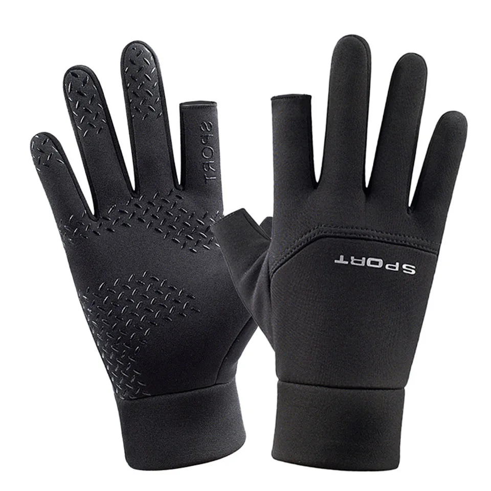 GOBYGO New Skiing Cycling Driving Gloves Windproof And Waterproof Outdoor Two Finger Touch Screen Design Warm Gloves Women Men