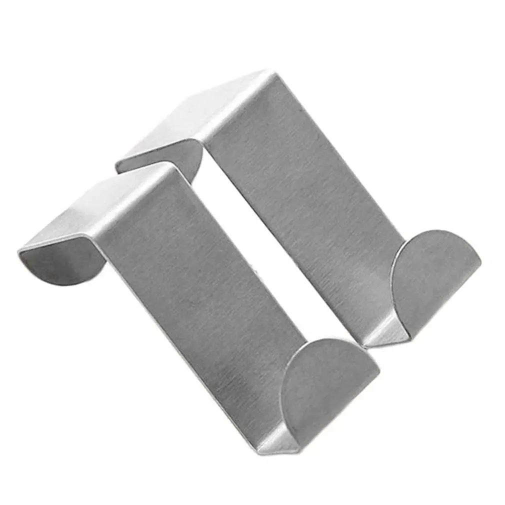 2 pezzi ganci per porte in acciaio inossidabile appesi armadio da cucina appendiabiti sulla porta tipo posteriore forti accessori per la casa pratici