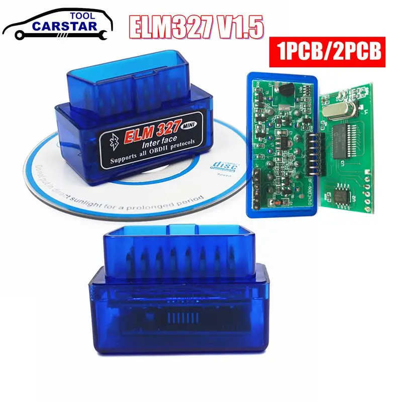 MINI PIC18F25K80 ELM327 V1.5 Bluetooth-compatible ELM 327 v1.5 OBD2 Scanner Diagnostic adapter scan tool OBD OBDII Code reader