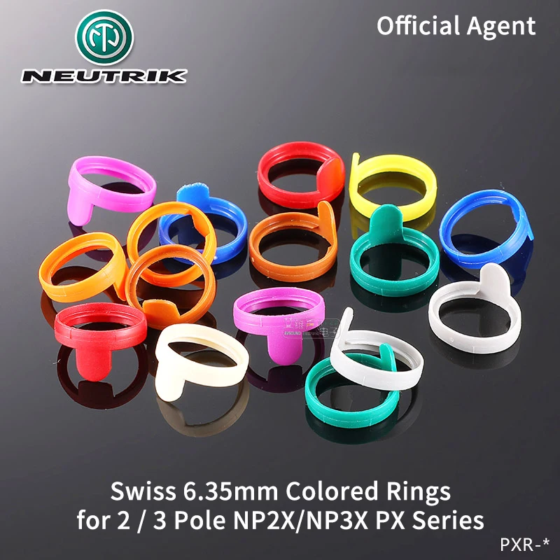 6.35mm Jack Plug Colored Rings Professional Phone Microphone Plug 1/4\'\' 2 Pole Male Jack Adapter Connector Ring 9Color Available