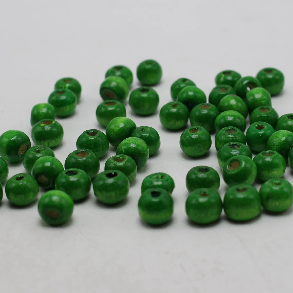 500 Green 8mm Round Wood Beads~Wooden beads