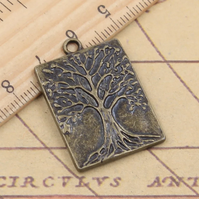 6pcs Charms Life Tree 32x22mm Tibetan Bronze Silver Color Pendants Crafts Making Findings Handmade Antique DIY Jewelry
