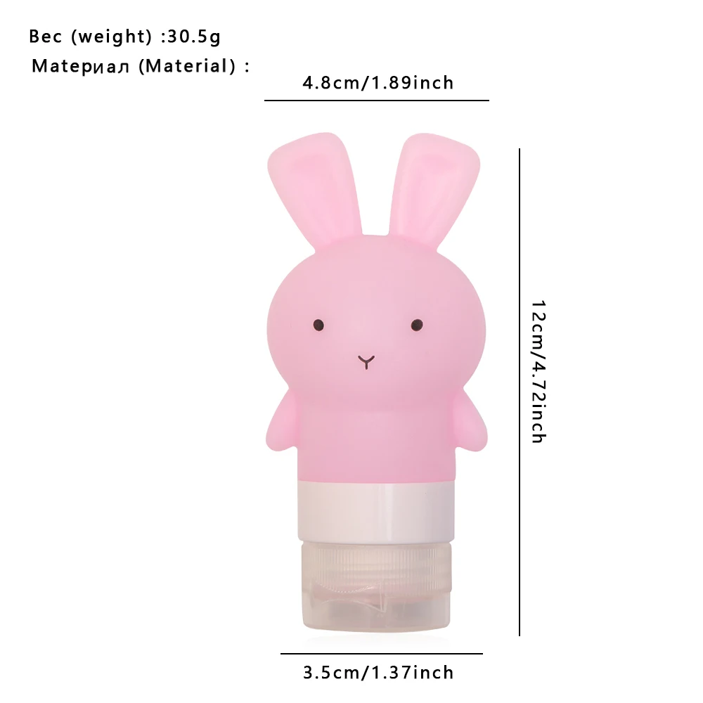 New Portable Cute Refillable Travel Silicone Empty Bottles Shampoo Shower Gel Lotion Tube Squeeze Container Makeup Tool