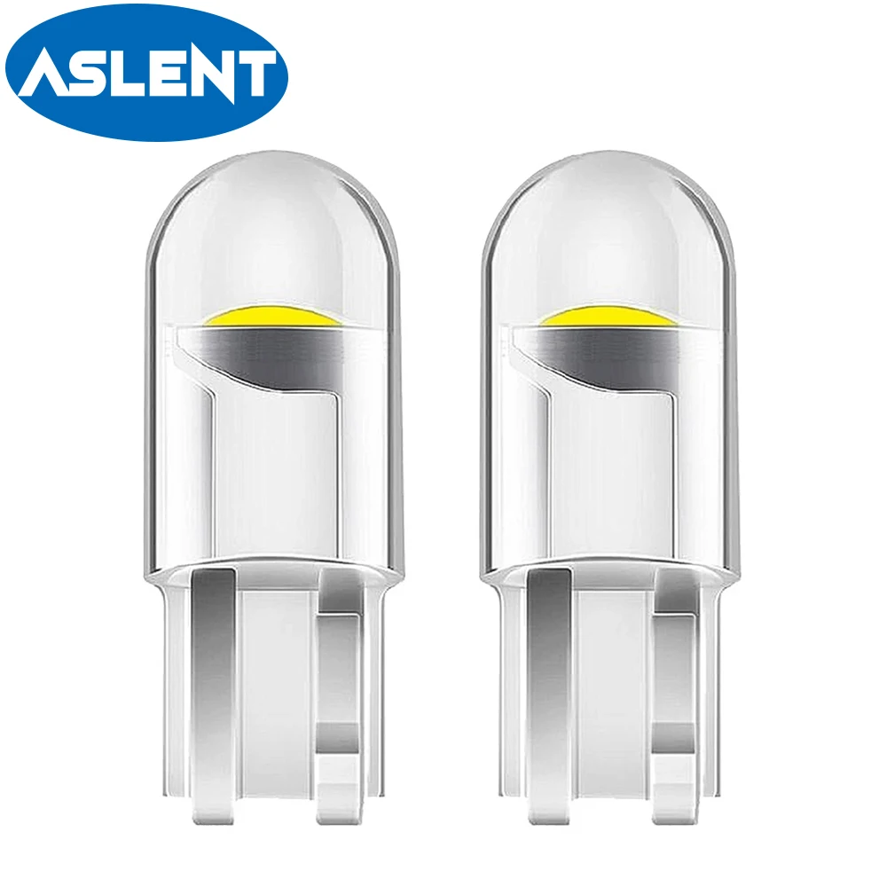 

10/20/30pcs T10 W5W WY5W COB LED Car Wedge Parking Light Turn Side Bulbs Instrument Lamp Auto License Plate Light White Yellow