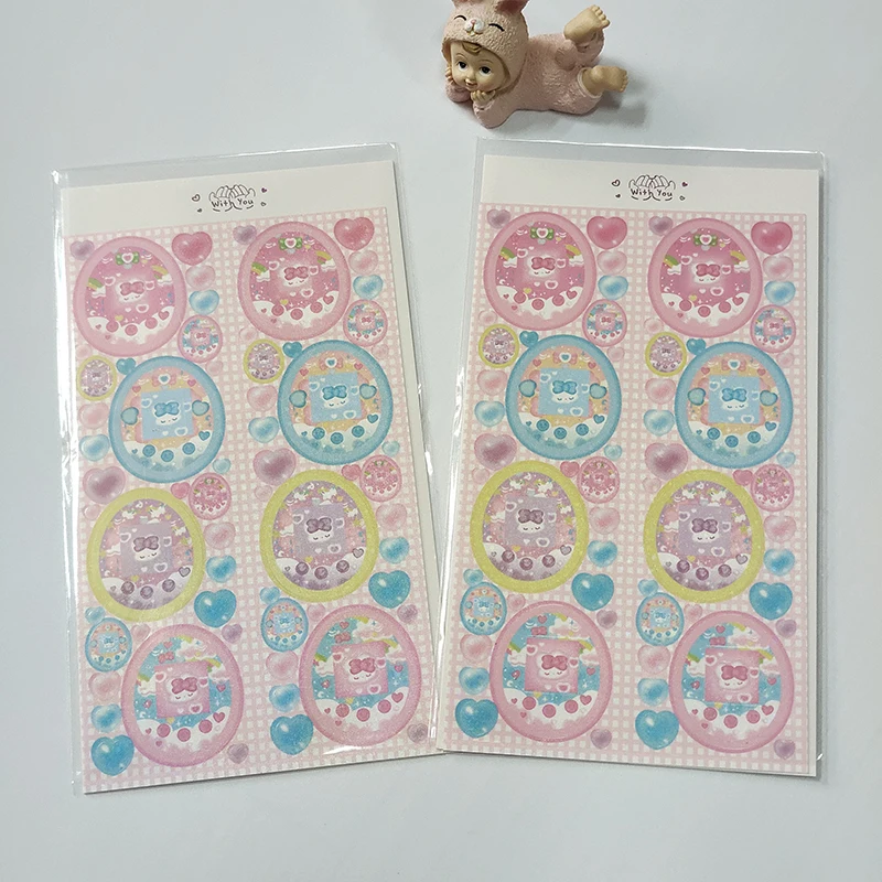 Kawaii Rabbit Cow Ribbon Stickers Scrapbooking Decoration Diary Photo Album Stick Label DIY Hand Account Cute Stationery