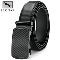 JACNAIP – ceinture en cuir véritable pour homme, accessoire de luxe, avec boucle automatique en alliage, pour affaires et loisirs, nouvel arrivage, offre spéciale