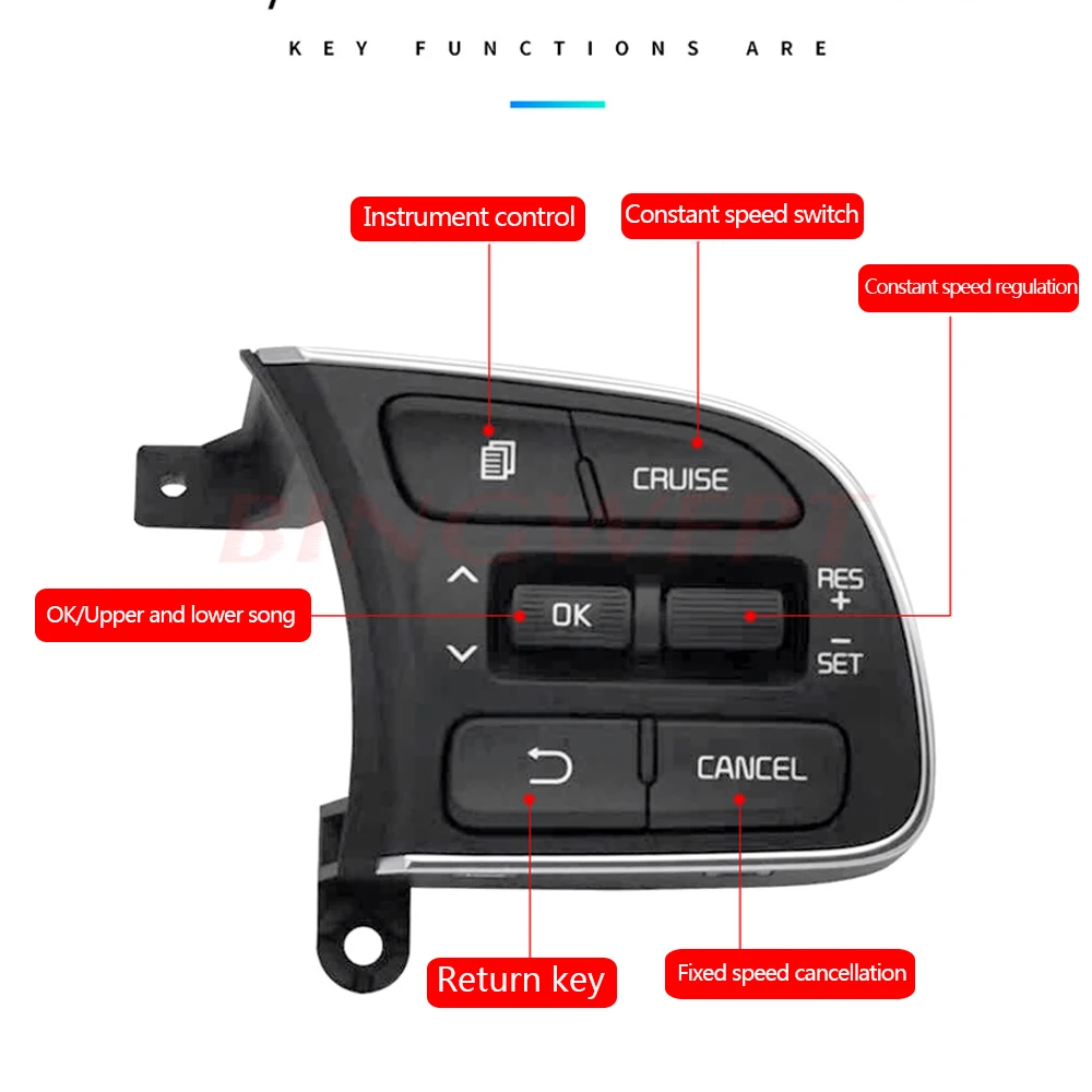 Steering cruise botton for kia optima 2016- Steering Wheel Cruise Control Switch Right 96720-D9010