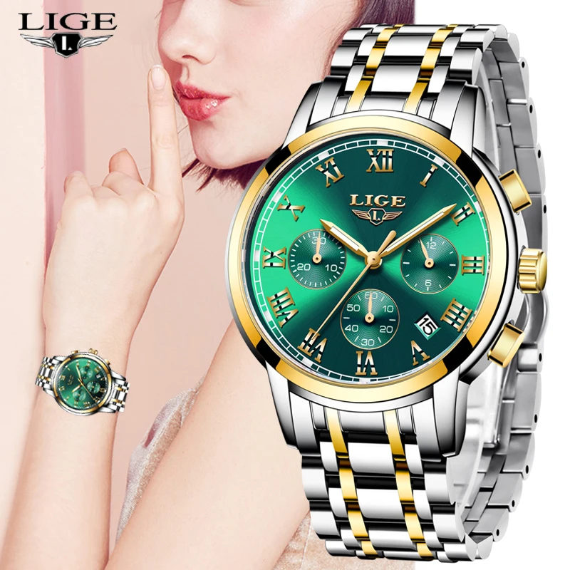 LIGE Watch Women Watches Top Brand Luxury Set Waterproof Quartz Watch Women Ladies Watch Gifts Clock Sport Watch Reloj Mujer