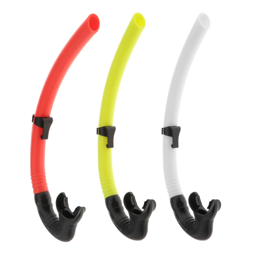 Wet Snorkel Front Comfortable Mouthpiece One-Way Purge Valve Water Swim Gear Underwater Dive Center Mount Gear Accessories