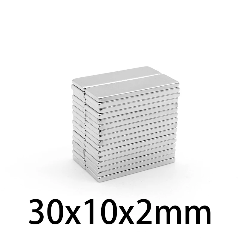 5-50PCS 30x10x2mm N35 Super Strong Block Neodymium Magnets Rare Earth Magnet 30mmx10mmx2 mm NdFeB sheet magnet 30*10*2mm