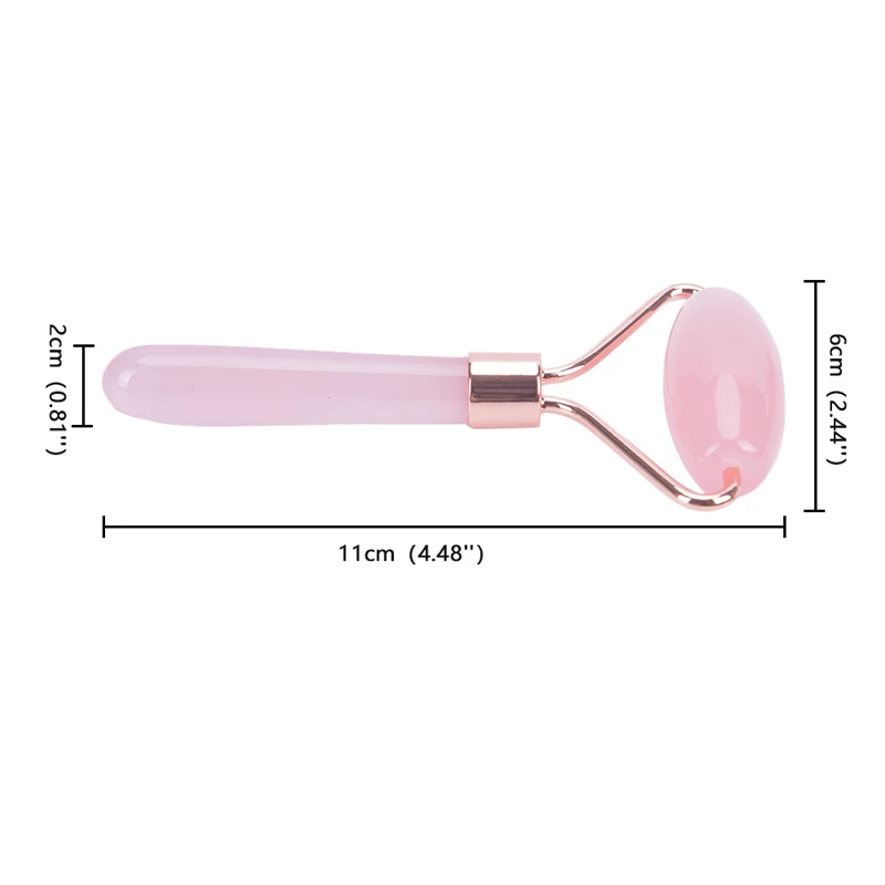 1PCS Jade Stein Rollen Massager Für Gesicht Rosa Rose Quarz Naturstein Abnehmen Chin Lift Up Facia Schönheit Roller hautpflege