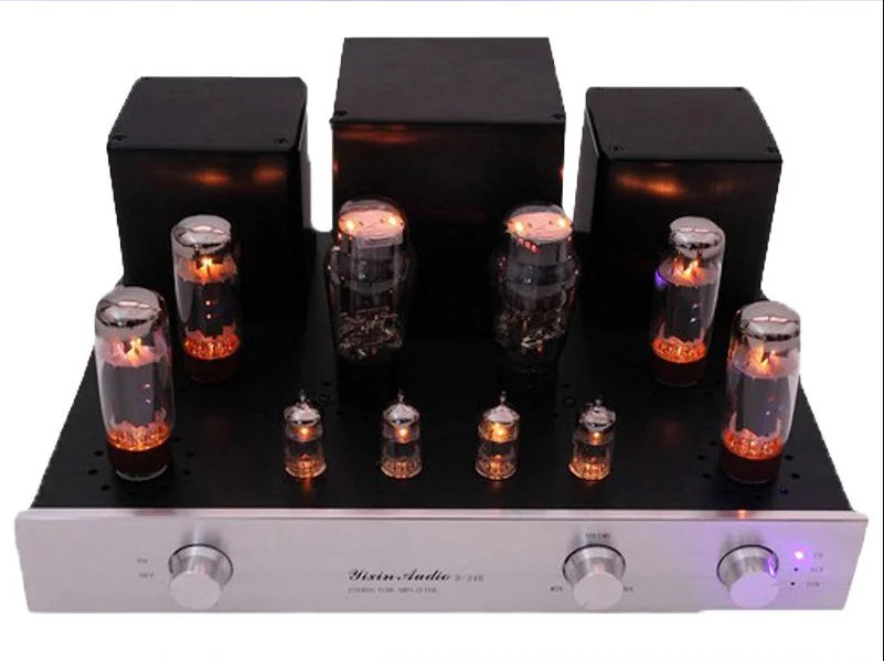 

New EL34B 25W+25W tube push-pull power amplifier HIFI power amplifier yx34T, distortion 1%, sensitivity 500-2000mV