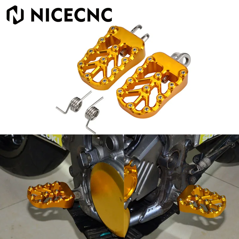 NICECNC Footrest Footpeg Foot Pegs Rests Pedal For Suzuki DRZ400 DRZ400E DRZ400S DRZ400SM 2000-2021 Motorcycle Accessories