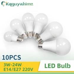 Bombilla LED E14 KPS 10 piezas, lámpara de aluminio compuesto, ahorro de energía, 220V, 240V, 3W, 6W, 9W, 12W, 15W, 20W, E27