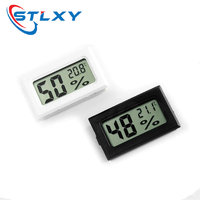 Mini Black white Digital LCD Indoor Convenient Temperature Sensor Humidity Meter Thermometer Hygrometer Gauge