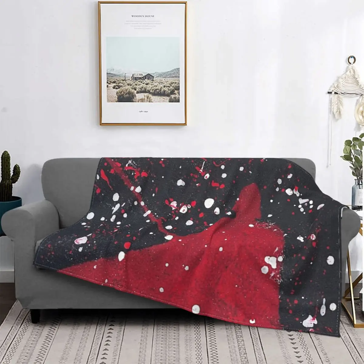 Splatter Vader-Manta a cuadros para cama, ropa de cama, sofá a cuadros, colchas de verano