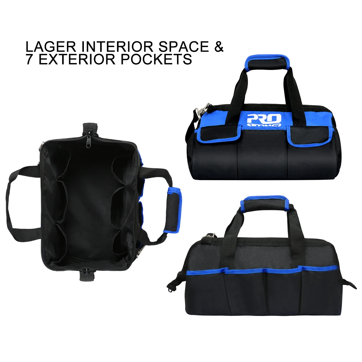 16/18inch Waterproof Tool Bag with Bag Shoulder Strap Belt Electrician Portable Working Tools Storage Bags By PROSTORMER