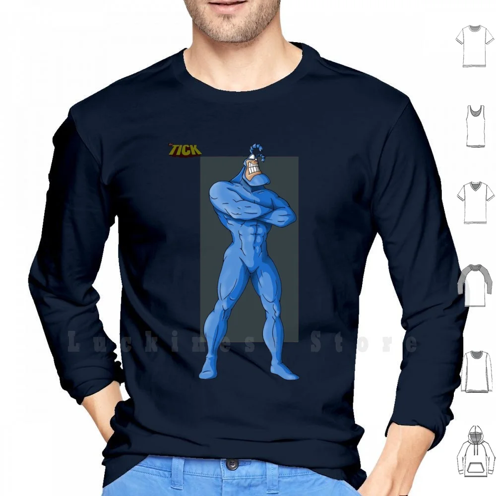 

The Tick Hoodies Long Sleeve Tv Series Popular Series Tv Shows Comic Animation Superhero Comedy The Tick Spoon