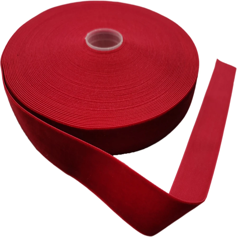 

25MM X 25Yards Nylon Dark Red Velvet Ribbon Single Face for Handmade Gift Bouquet Wrapping Home Party Decoration Christmas