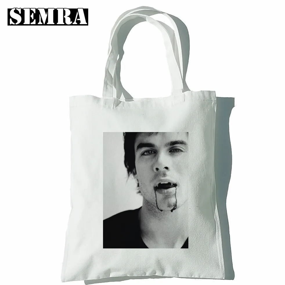 The Vampire Diaries cronache Vampire rica Classic Women Canvas Tote Shopping Bag studentessa grande capacità Ins Sac En Tissu