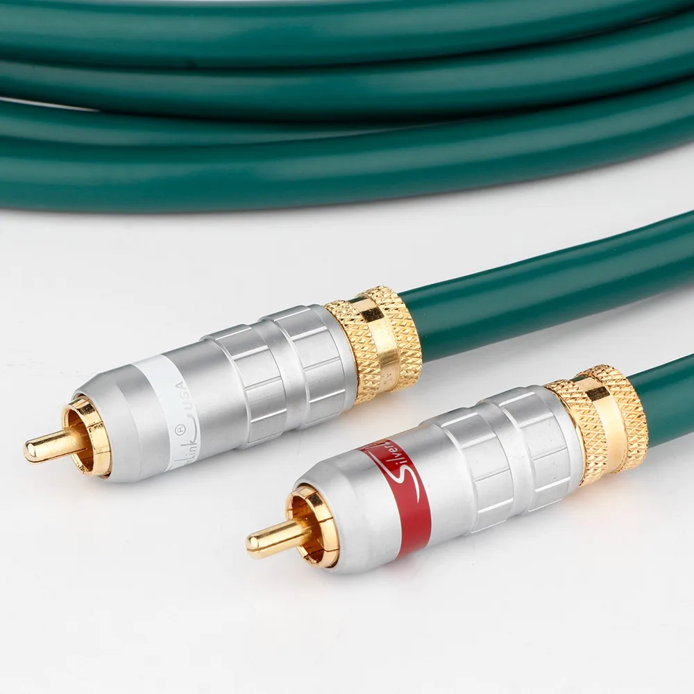 1 Paar PCOCC-Einzelkristall-Kupfer-Audio-RCA-Kabel, dicker und sanfter Klang, transparente und feuchte Textur für verbessertes Audiosystem