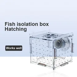 1pc 5Sizes Fish Tank Aquarium Transparent Incubator Breeding Box Single Double Grid Isolation Box Aquatic Pet Breeding Container