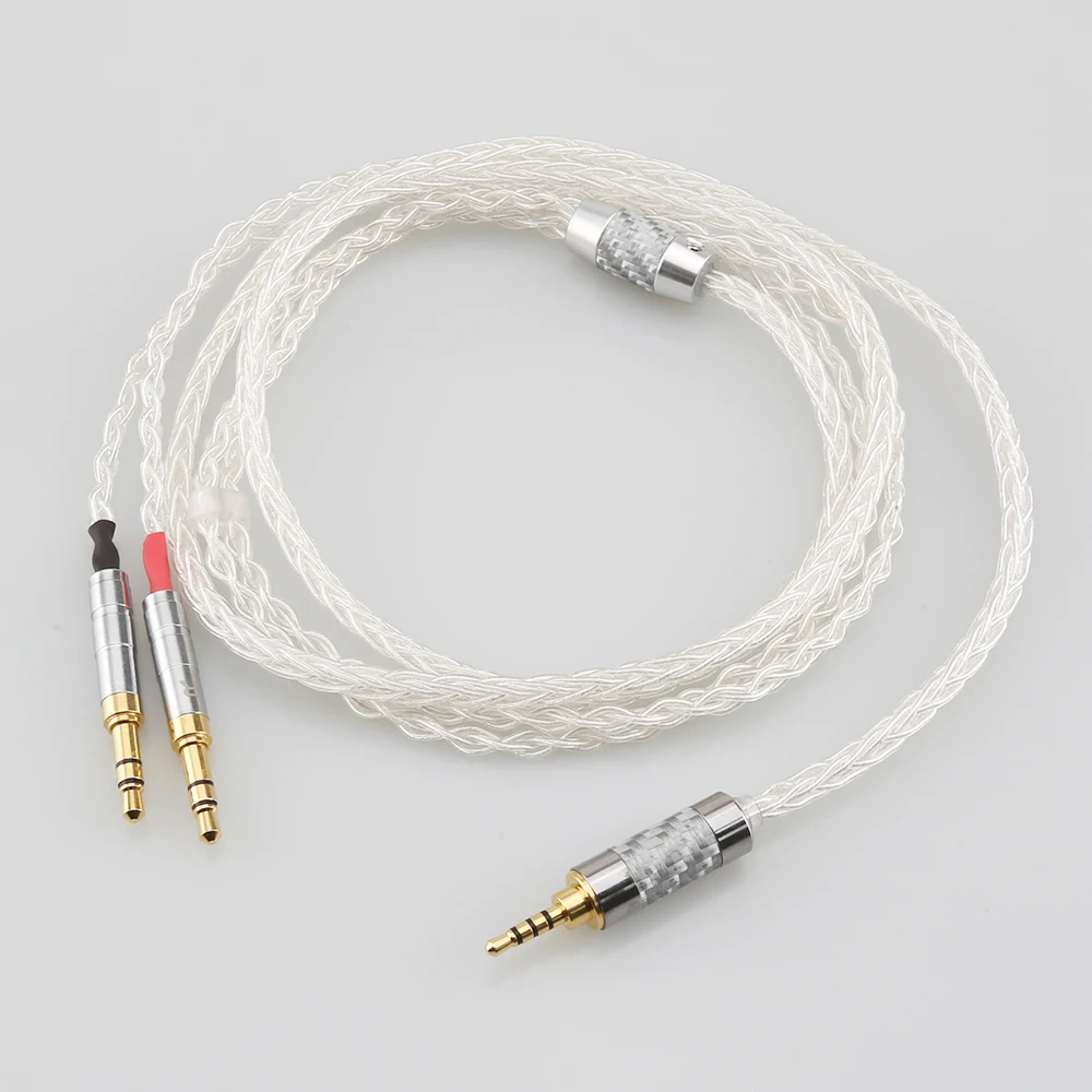 

Audiocrast 810Ag Pure Silver 8 Core Headphone Cable For Denon AH-D600 D7100 Hifiman HE1000se HE6se he400i he400se arya