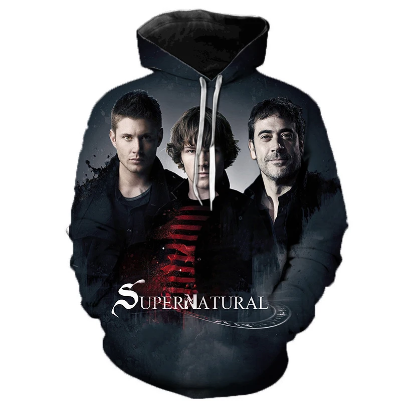 

2021 New Arrival Supernatural 3d Print Hoodie Men Women Casual Streetwear Sweatshirt Supernatural Pullover Hoodies