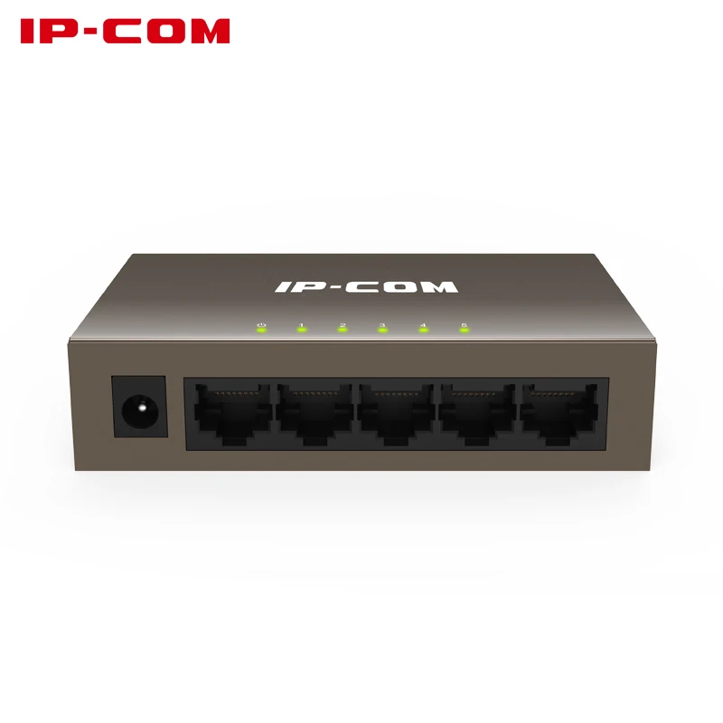 IPCOM F1005 Conmutador de escritorio Ethernet rápido de 5 puertos Conmutador Ethernet 10/100M Conmutador de red de 5 puertos Plug And Play