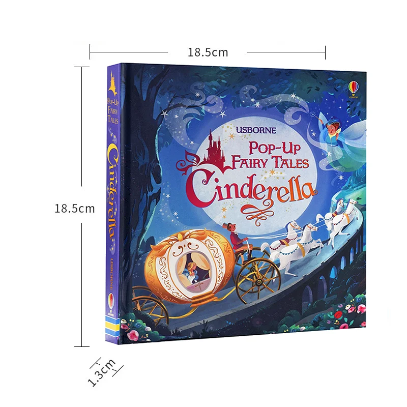 POP UP Fairy Tale Cinderella English Educational 3D Flap Picture Books Children Kids Reading Book