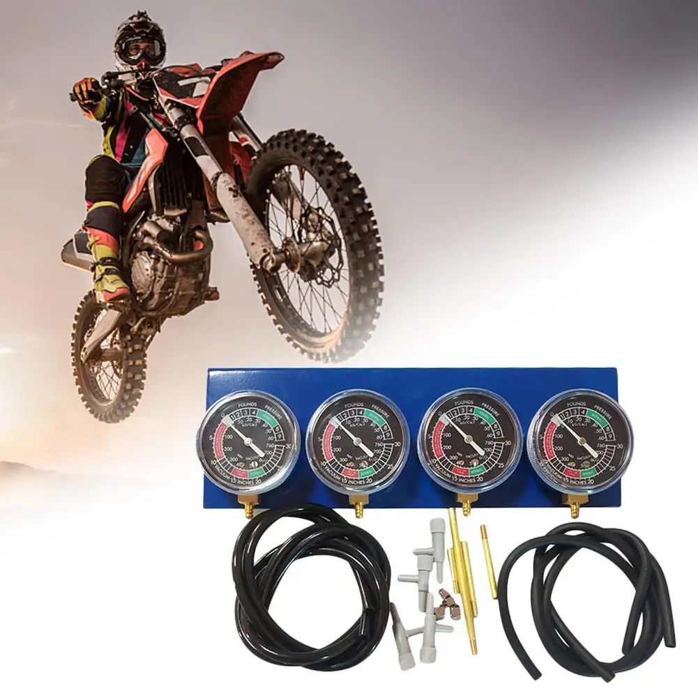 Motocicleta medidor de vácuo balanceador carburador sincronizador ferramenta para a motocicleta 4 cilindro sincronização calibres kit carb ferramenta sincronização acesso