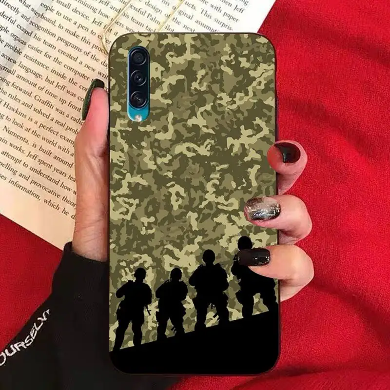 TOPNBLJ Camouflage Militaire Telefoon Case voor Samsung A30s 51 71 10 70 20 40 20 s 31 10 s A7 A8 2018