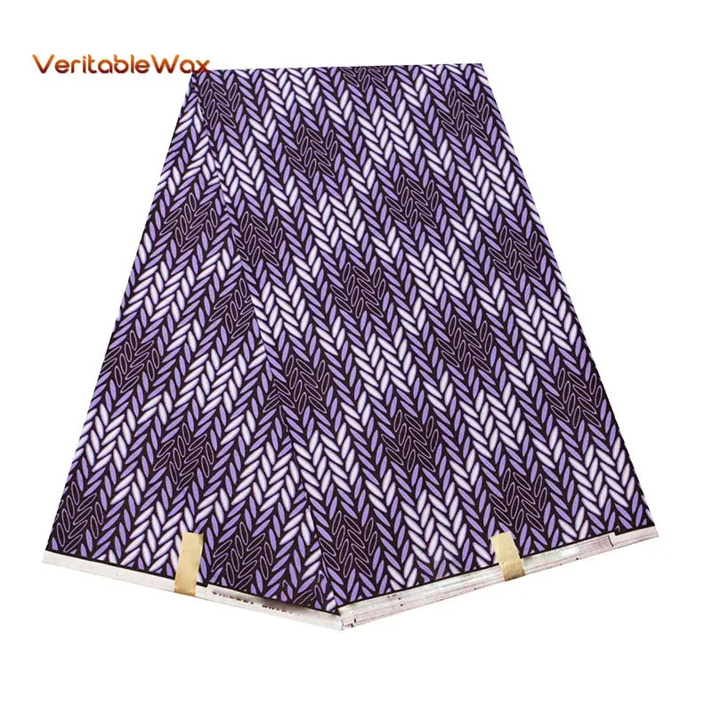 

Veritablewax 100% Polyester Soft African Farbic Purple Background Sewing Meterial 6 yards/lot PartyDress Ankara Fabric FP6301