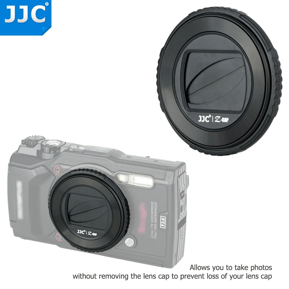 JJC LB-T01 Lens Cap Cover Protector for Olympus TG7 TG6 TG5 TG4 TG3 TG2 TG1 Tough Waterproof Camera Accessories