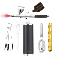 RIBO 30PSI Mini Airbrush With Air Compreossr Set Portable Smart Nail Art Makeup Beauty Salon Commercial Cosmetics Lady Gift