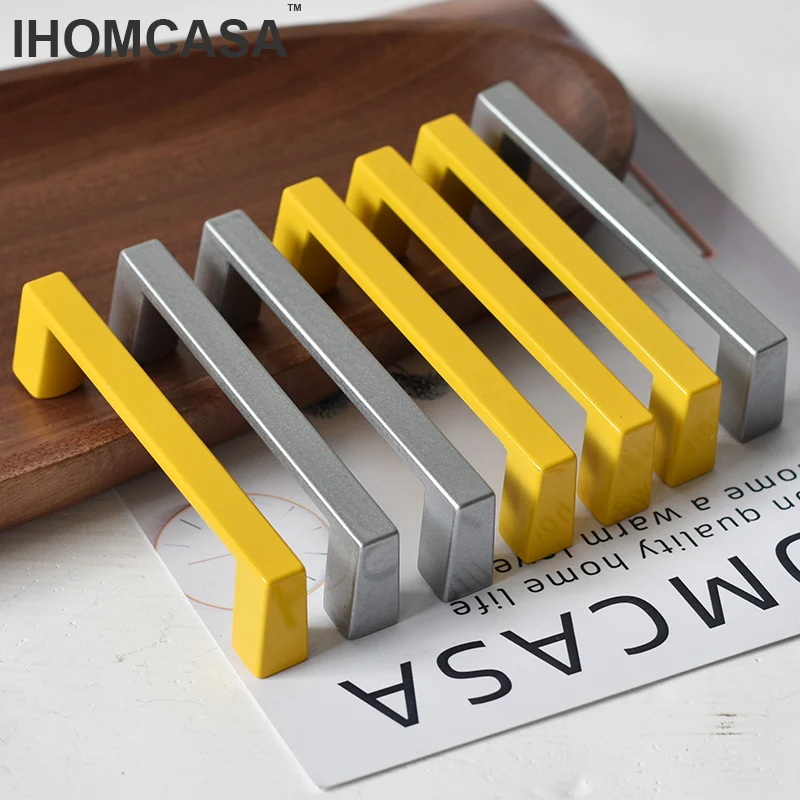 Цветная ручка IHOMCASA для шкафа в современном стиле, ручка для детской комнаты, шкафа для детского сада, ручка для шкафа, фурнитура для ящика шкафа