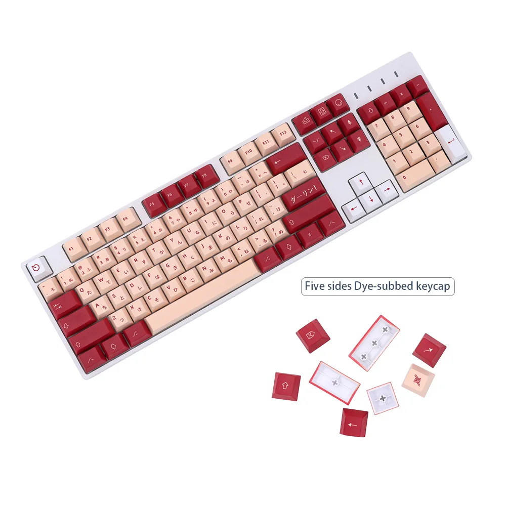 Juego de teclas de Manga de Anime para teclado mecánico, japonés, inglés, Waifu, Darling Zero Two, gran oferta