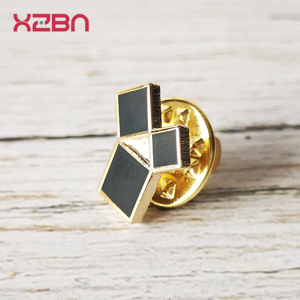 Masonic black Lapel Pins Blue Freemasonary Badge Mason Freemason the 47th problem of Euclid gold plated Zinc Alloy Material