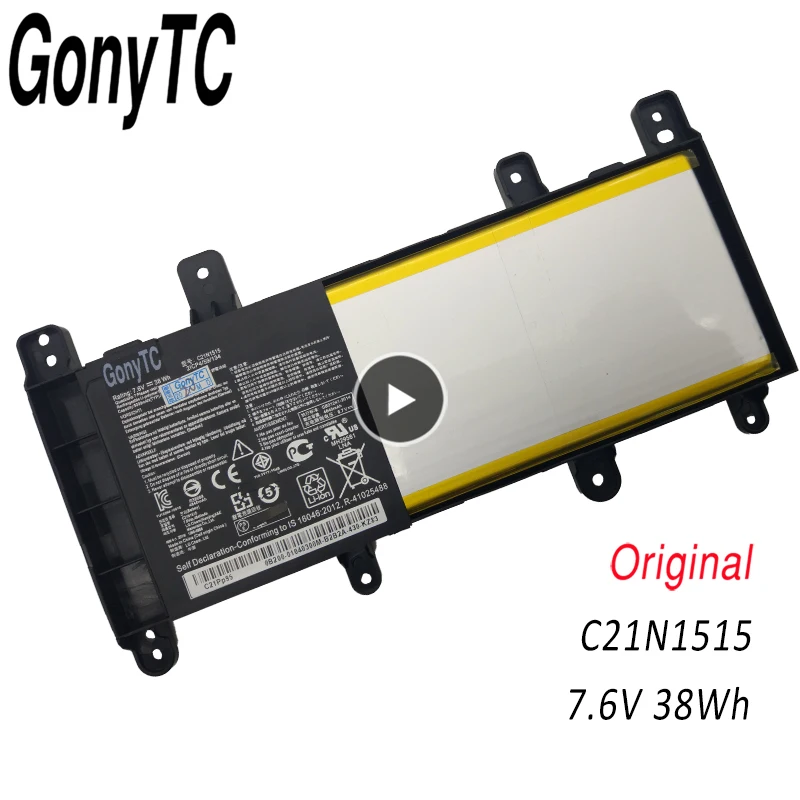 

GONYTC C21N1515 Аккумулятор для ноутбука ASUS VivoBook X756 X756UA X756UJ X756UX X756UB X756UQ X756UV X756UW 7,6 V 38WH